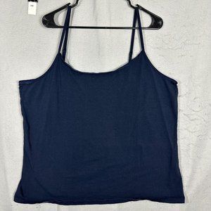 CJ Banks Womens Tank Top Sleeveless Spaghetti Strap Black Size 2X